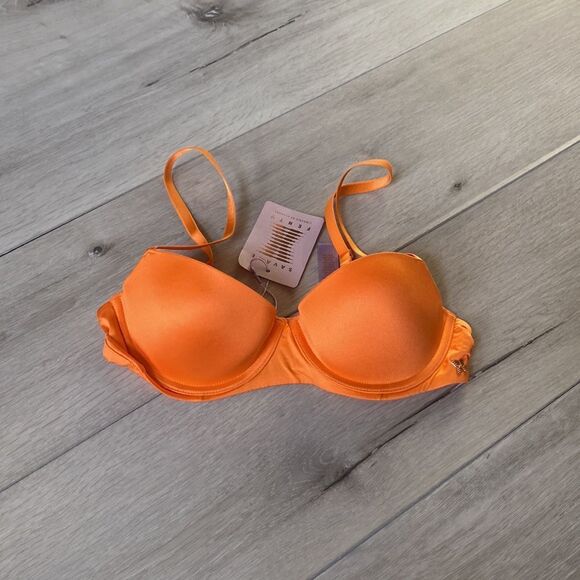 Savage X Fenty Women's Microfiber Low-Cut Bra Orange Size 34B  “NWT” - Picture 3 of 4